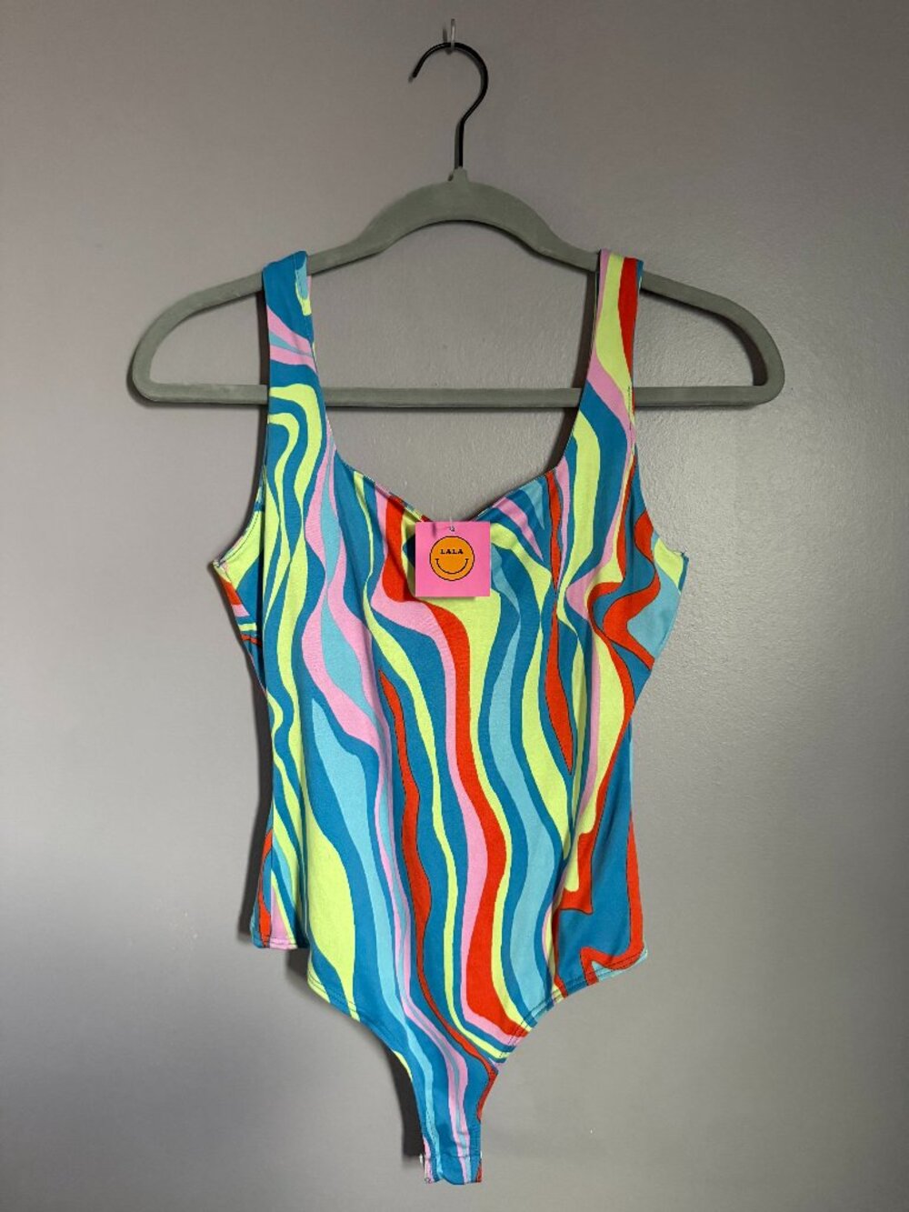 NWT Dressed in LALA Trippy Tank Bodysuit (Size: S)